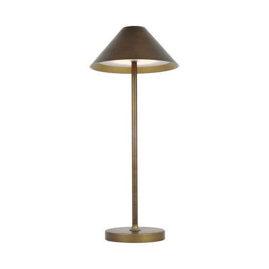 Fantasia Lámpara de mesa LED recargable Fantasia Qute en bronce, 3W LED (320 lúmenes, 3000K), IP54, batería incluida
