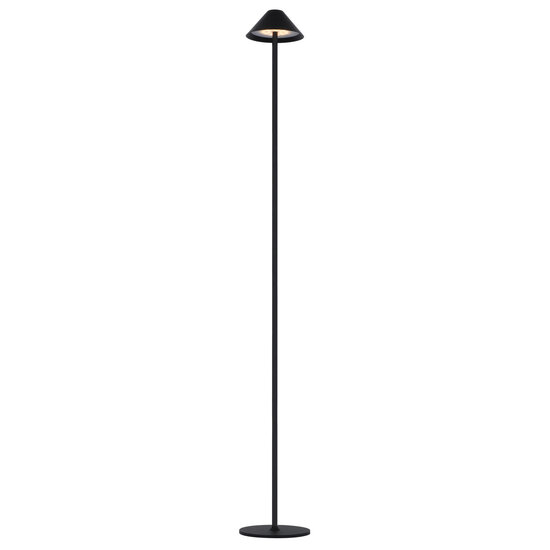 Fantasia Fantasia Qute LED vloerlamp, zwart, oplaadbaar met ingebouwde batterij. 3W, 320 lumen, 3000K, IP54, hoogte 133 cm.