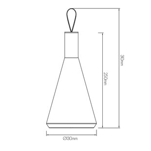 Fantasia Barbara lámpara de mesa LED mate, recargable, IP44