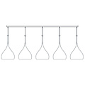 Fantasia Fantasia losse opbouwbasis voor 5 pendellampen, zwart staal, 180 cm lang, 60 x 25 mm, IP20