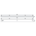 Fantasia Fantasia opbouwbasis voor 3 pendellampen, wit gelakt staal, 150 x 6 cm, IP20