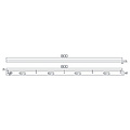 Fantasia Base en saillie Fantasia pour 5 suspensions, acier laqué blanc, 180 x 6 x 2,5 cm, IP20