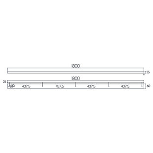 Fantasia surface-mounted base for 5 pendants, white, 180 cm