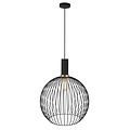 Fantasia Fantasia Noah pendant light in steel, black with gold, E27 socket, diameter 450 mm, height 550 mm, 3 m fabric cable