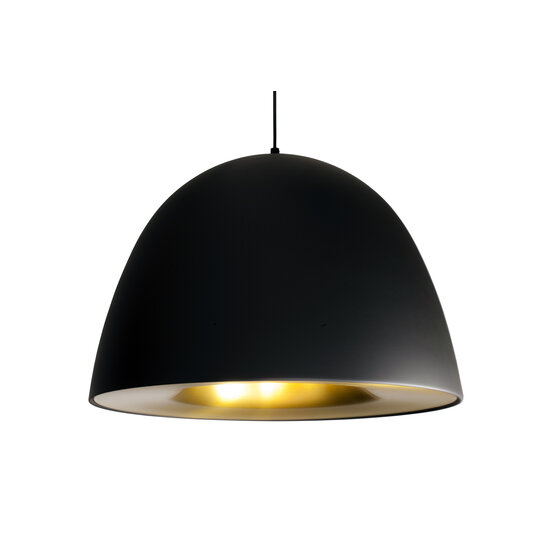 Fantasia Fantasia Nobu Hängelampe mit E27-Fassung, Durchmesser 600 mm, schwarz mit bronze, Aluminium und Acryl, 3 m Kabel