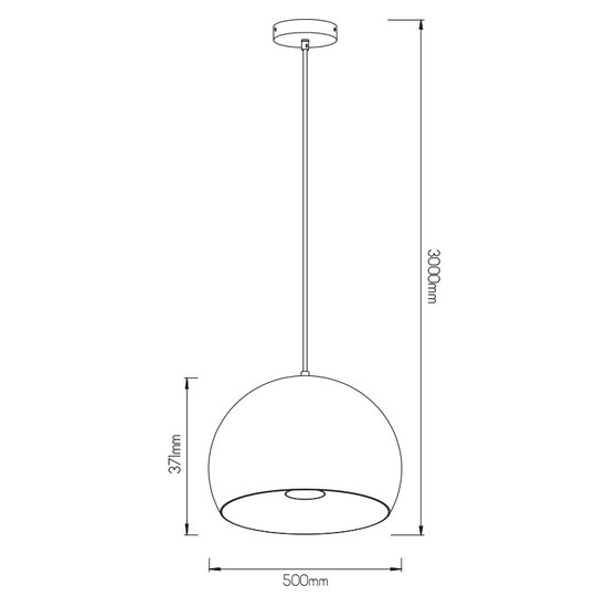 Fantasia Fantasia Xolo pendant lamp with integrated 12W LED, dimmable, 2700K warm white, 500 mm diameter, 371 mm height, white