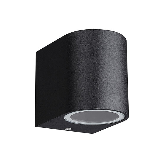 Fantasia Fantasia Filip ronde buitenwandlamp in zwart aluminium, 81mm, IP54, GU10-fitting (excl. lichtbron), max. 35W