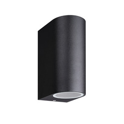 Fantasia Flux R aplique exterior negro, 2x GU10 IP54
