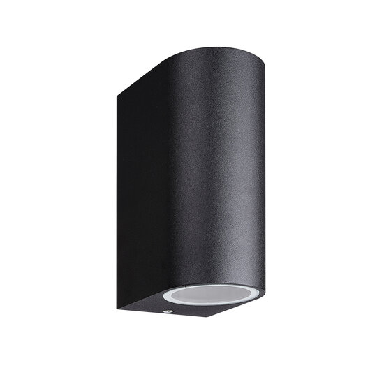 Fantasia Fantasia Flux R aplique de exterior con luz arriba y abajo, casquillo 2x GU10, negro, IP54, 150 x 70 x 95 mm