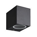 Fantasia Fantasia Filip aplique de pared cuadrado, aluminio negro, IP54, GU10 (bombilla excl.), máx. 35W, 70x80x95mm