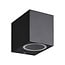 Fantasia Fantasia Filip quadratische Wandleuchte, schwarzes Aluminium, IP54, GU10 (Lampe exkl.), max. 35W, 70x80x95mm