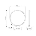 Fantasia Lampe de table Fantasia Annie, blanche, dimmable, ø400mm, aluminium/plexi, LED 21W SMD 3000K, IP20
