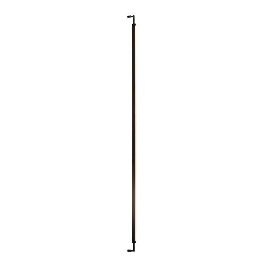 Fantasia Guri LED wandlamp 54W 3000K zwart, dimbaar, 6320 lumen, hoogte 1800 mm, IP20, energieklasse E
