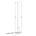 Fantasia Lámpara de pie Fantasia Gigi de aluminio blanco con LED regulable 54W, 3000K blanco cálido, altura 180 cm, IP20
