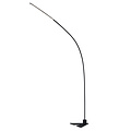Fantasia Fantasia Vertige curved floor lamp, black aluminium, LED 21W 3000K, dimmable, 211 cm high