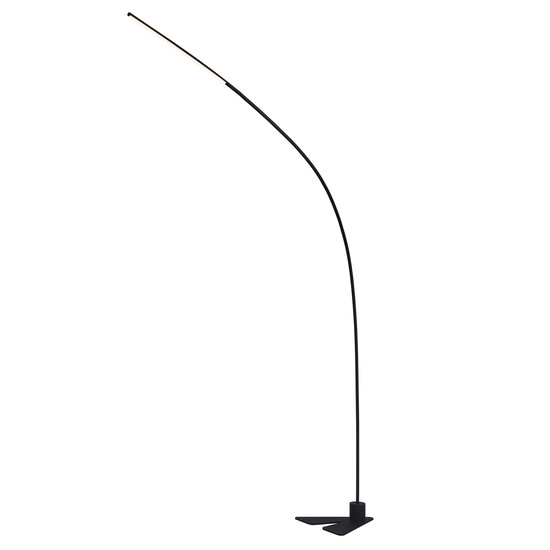 Fantasia Fantasia Vertige lámpara de pie curva, aluminio negro, LED 21W 3000K, regulable, altura 211 cm