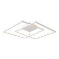 Fantasia Fantasia NORI grote LED wand- en plafondlamp, 56W, 3000K warm wit, dimbaar, 675x615x60 mm, wit aluminium
