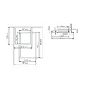 Fantasia Plafonnier LED Fantasia NORI, aluminium noir, 44W 3000K blanc chaud, 480x340x60 mm, dimmable