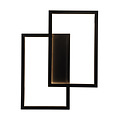 Fantasia Fantasia Nori LED applique et plafonnier, 42W 3000K blanc chaud, dimmable, aluminium noir, 435x335x60 mm
