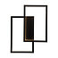 Fantasia Fantasia Nori LED aplique y plafón, 42W 3000K blanco cálido, regulable, aluminio negro, 435x335x60 mm