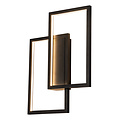 Fantasia Fantasia Nori LED aplique y plafón, 42W 3000K blanco cálido, regulable, aluminio negro, 435x335x60 mm
