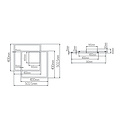 Fantasia Fantasia NORI schwarze LED Wand- und Deckenleuchte, 42W, 3000K warmweiß, dimmbar, 540x480x60 mm