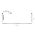 Fantasia Lámpara colgante LED Fantasia Bardot 1200mm, aluminio negro mate, 38W, 3000K blanco cálido, IP20, clase energética F