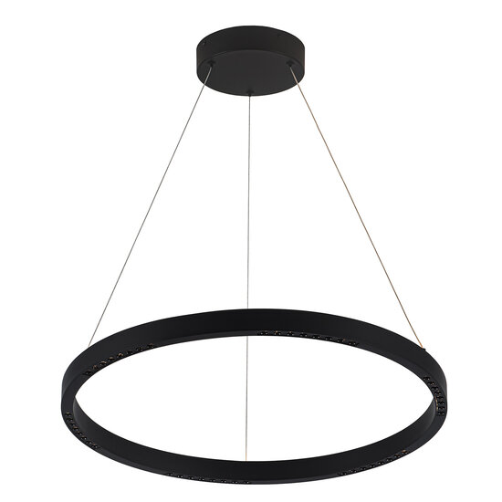 Fantasia Fantasia Bardot lámpara colgante redonda LED 41W 3000K negro mate regulable