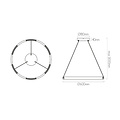 Fantasia Fantasia Bardot runde Pendelleuchte LED 41W 3000K mattschwarz dimmbar