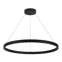 Baton hanglamp rond Ø800mm LED 52W 3000K dimbaar mat zwart