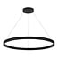 Fantasia Baton suspension LED 52W 3000K Ø800mm, aluminium noir mat et silicone, 1100 lumens, dimmable, IP20