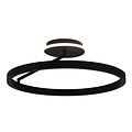 Fantasia Fantasia Bardot plafón redondo LED 29W 3000K negro mate, diámetro 600 mm, altura 185 mm