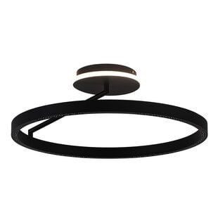 Baton Deckenleuchte LED 29W 3000K dimmbar mattschwarz Ø600mm