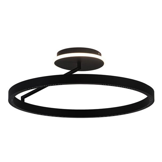Fantasia Fantasia Bardot plafón redondo LED 29W 3000K negro mate, diámetro 600 mm, altura 185 mm