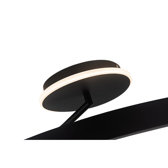 Fantasia Fantasia Bardot plafón redondo LED 29W 3000K negro mate, diámetro 600 mm, altura 185 mm