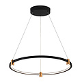 Fantasia Fantasia Trendsy LED hanglamp horizontaal, Ø600mm, 37W dimbaar, 3000K warm wit, zwart/goud aluminium
