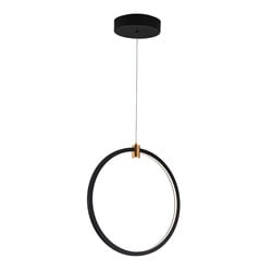 Lámpara colgante LED Magico 24W vertical negro y oro Ø400mm