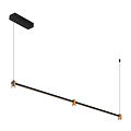 Fantasia Fantasia Magico pendellamp LED 20W 3000K zwart en goud, breedte 1200 mm, dimbaar