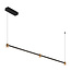 Fantasia Fantasia Magico pendellamp LED 20W 3000K zwart en goud, breedte 1200 mm, dimbaar