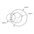 Fantasia Fantasia Magico plafondlamp LED 29W 3000K zwart en goud, dubbele ring Ø250 + Ø400 mm