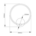 Fantasia Fantasia Magico wall light LED 12W 3000K black and gold, diameter 320 mm, IP20