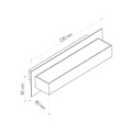 Fantasia Aplique de pared Fantasia Nenad, aluminio negro satinado, casquillo R7s, máx. 10W LED (118mm), regulable, IP20
