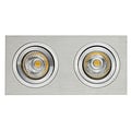 Fantasia Fantasia ZOOM I Einbaustrahler ALU 2x 5W LED GU10 dimmbar inkl. - 2700K, IP20, 95x190mm