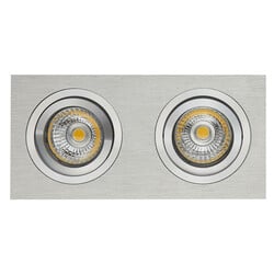 Zoom I inbouwspot aluminium 2x GU10 dimbaar incl. lichtbron
