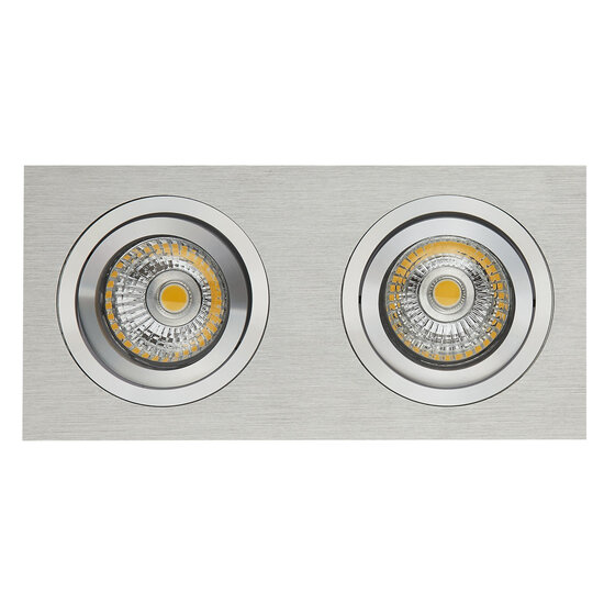 Fantasia Fantasia ZOOM I recessed spotlight ALU 2x 5W LED GU10 dimmable incl. - 2700K, IP20, 95x190mm