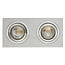 Fantasia Fantasia ZOOM I Einbaustrahler ALU 2x 5W LED GU10 dimmbar inkl. - 2700K, IP20, 95x190mm