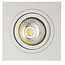 Fantasia Fantasia Zoom I weißer Einbaustrahler mit 1x 5W LED GU10, dimmbar, Leuchtmittel inklusive, 95x95 mm