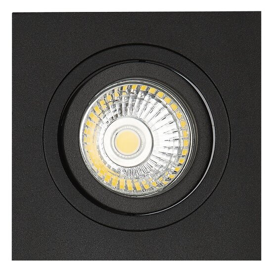 Fantasia Fantasia ZOOM I black recessed spotlight, GU10 socket, 5W LED incl., dimmable, 95 x 95 mm, IP20
