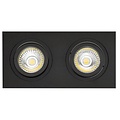 Fantasia Fantasia ZOOM I schwarzer Einbaustrahler, 2x 5W LED GU10 dimmbar, 2700K warmweiß, Aluminium, IP20