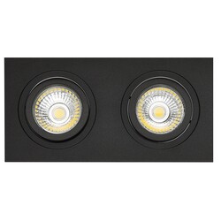 Fantasia ZOOM I Einbaustrahler schwarz 2x GU10 LED dimmbar